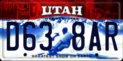 UT license plate D638AR