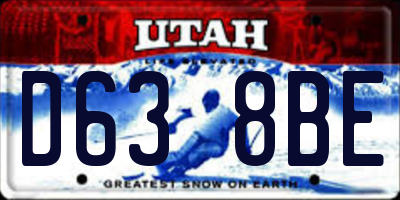 UT license plate D638BE