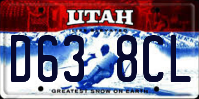 UT license plate D638CL