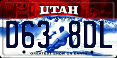 UT license plate D638DL