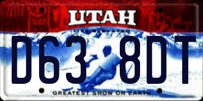 UT license plate D638DT