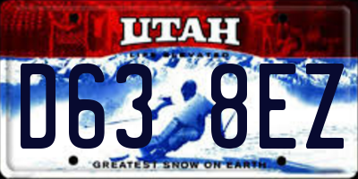 UT license plate D638EZ