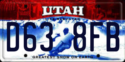 UT license plate D638FB