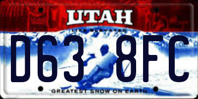 UT license plate D638FC