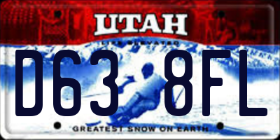 UT license plate D638FL