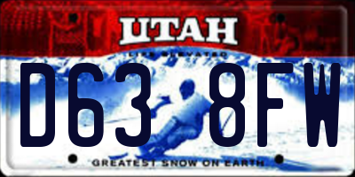 UT license plate D638FW