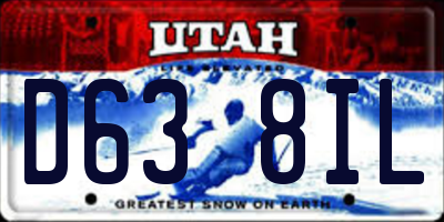UT license plate D638IL