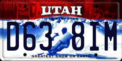 UT license plate D638IM