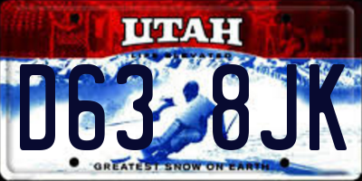 UT license plate D638JK