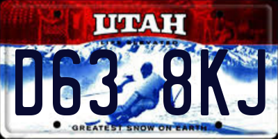 UT license plate D638KJ