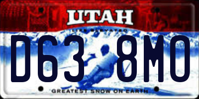UT license plate D638MO