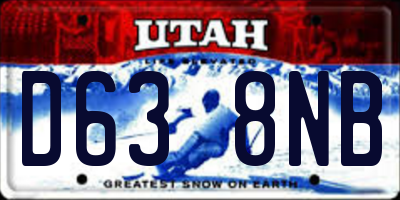 UT license plate D638NB