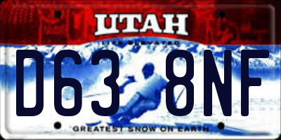 UT license plate D638NF