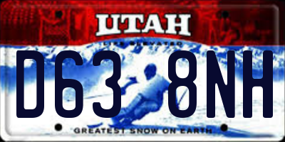 UT license plate D638NH