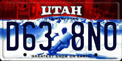 UT license plate D638NO
