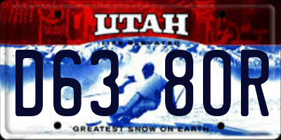 UT license plate D638OR