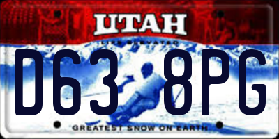 UT license plate D638PG