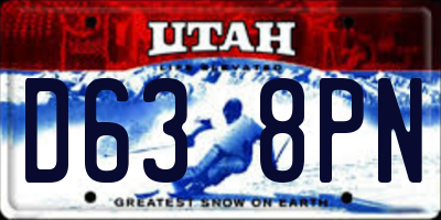 UT license plate D638PN
