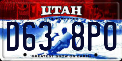 UT license plate D638PO