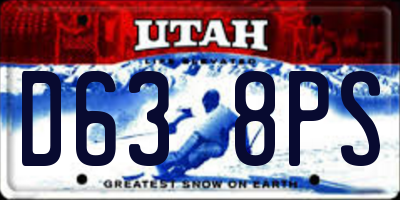 UT license plate D638PS