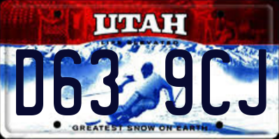 UT license plate D639CJ