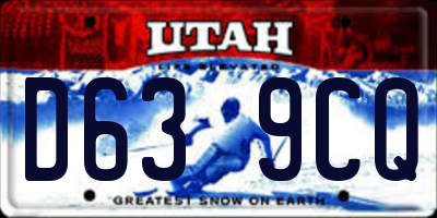 UT license plate D639CQ