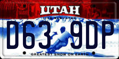 UT license plate D639DP