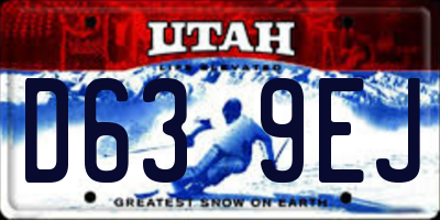 UT license plate D639EJ