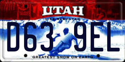 UT license plate D639EL