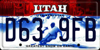 UT license plate D639FB