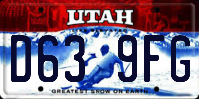 UT license plate D639FG