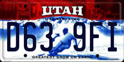 UT license plate D639FI