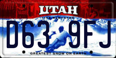 UT license plate D639FJ