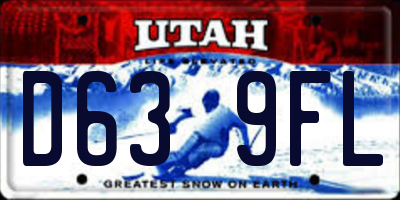 UT license plate D639FL
