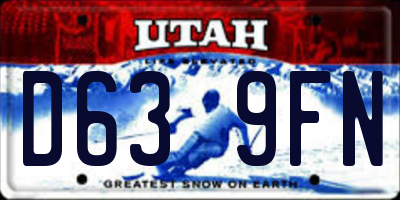 UT license plate D639FN