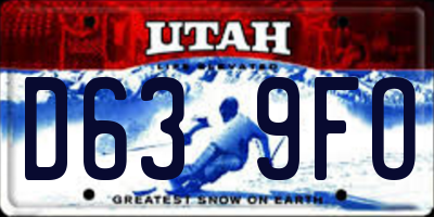 UT license plate D639FO