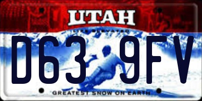 UT license plate D639FV