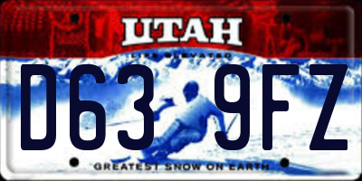 UT license plate D639FZ