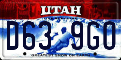 UT license plate D639GO