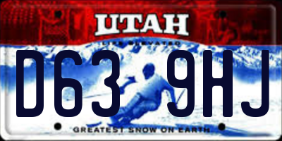 UT license plate D639HJ