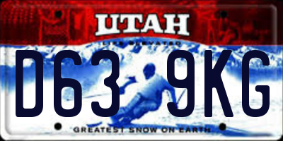 UT license plate D639KG