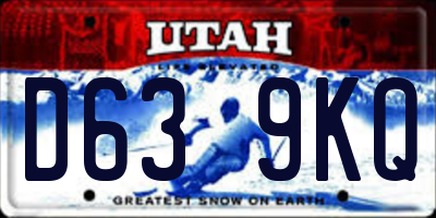 UT license plate D639KQ