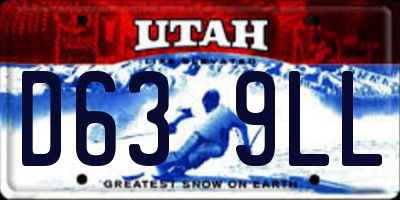 UT license plate D639LL