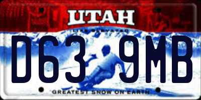 UT license plate D639MB