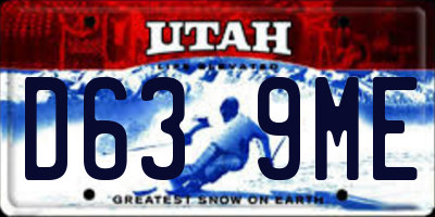 UT license plate D639ME