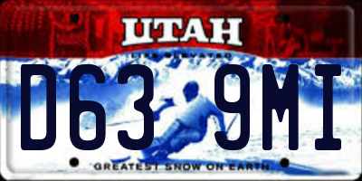 UT license plate D639MI