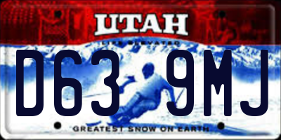 UT license plate D639MJ