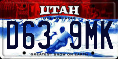 UT license plate D639MK