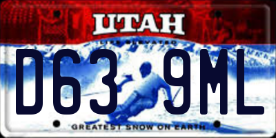 UT license plate D639ML