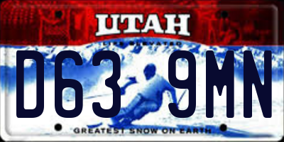 UT license plate D639MN